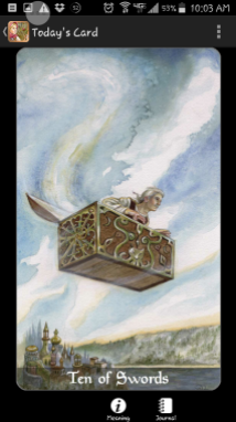 Ten of Swords "The Flying Trunk" - Fairy Tale Tarot